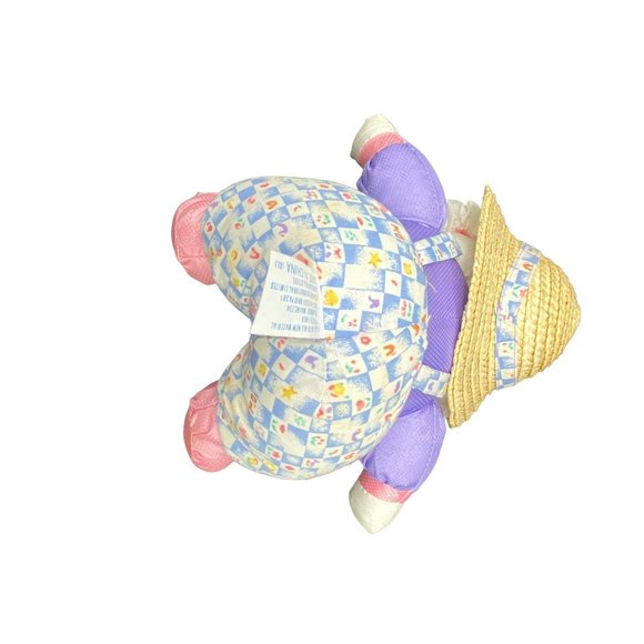 Vintage DanDee Bunny Rabbit Purple , Pink Pastels Parachute Nylon Puffalump - Picture 4 of 6